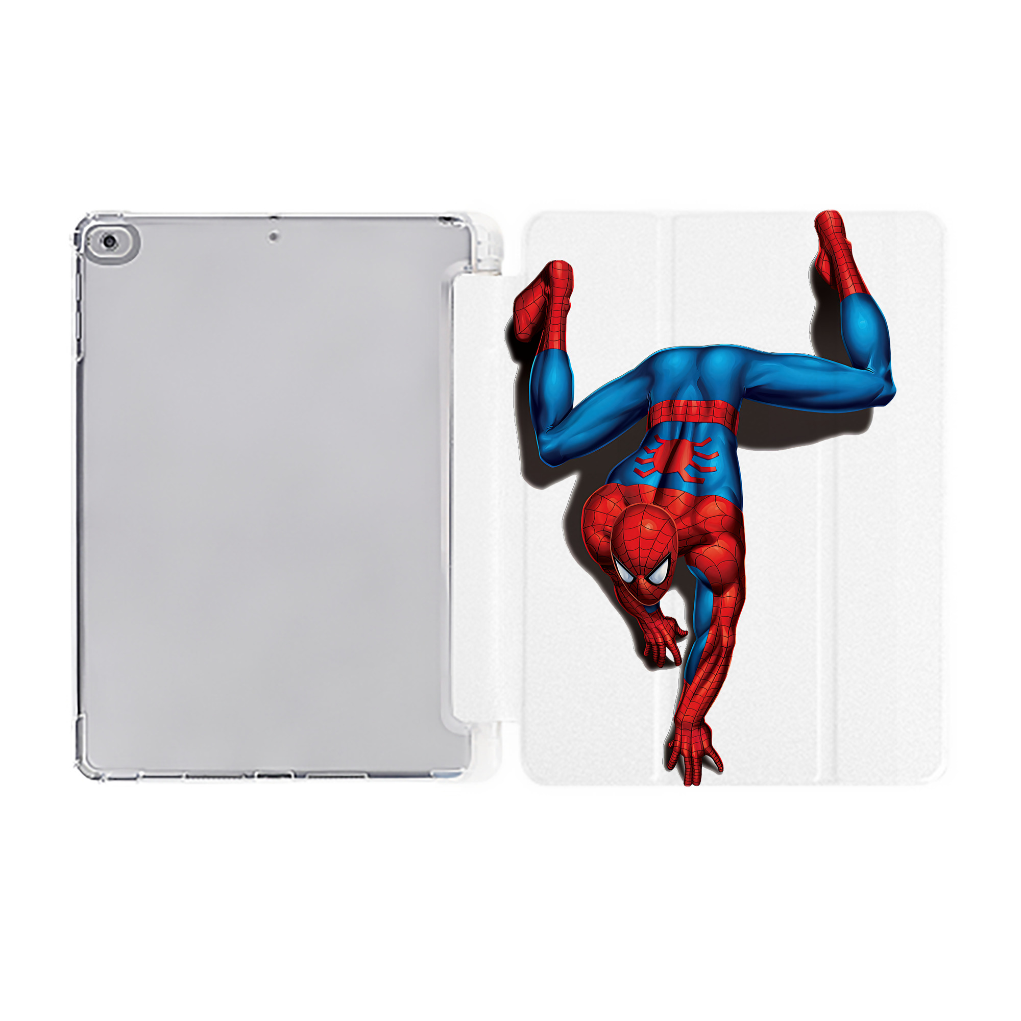 （画像用） Spider Man スパイダーマン IPad ケース ペン収納付き 三つ折りスタンド PUレザー×シリコン 対応機種9.5/10.5/10.9インチ